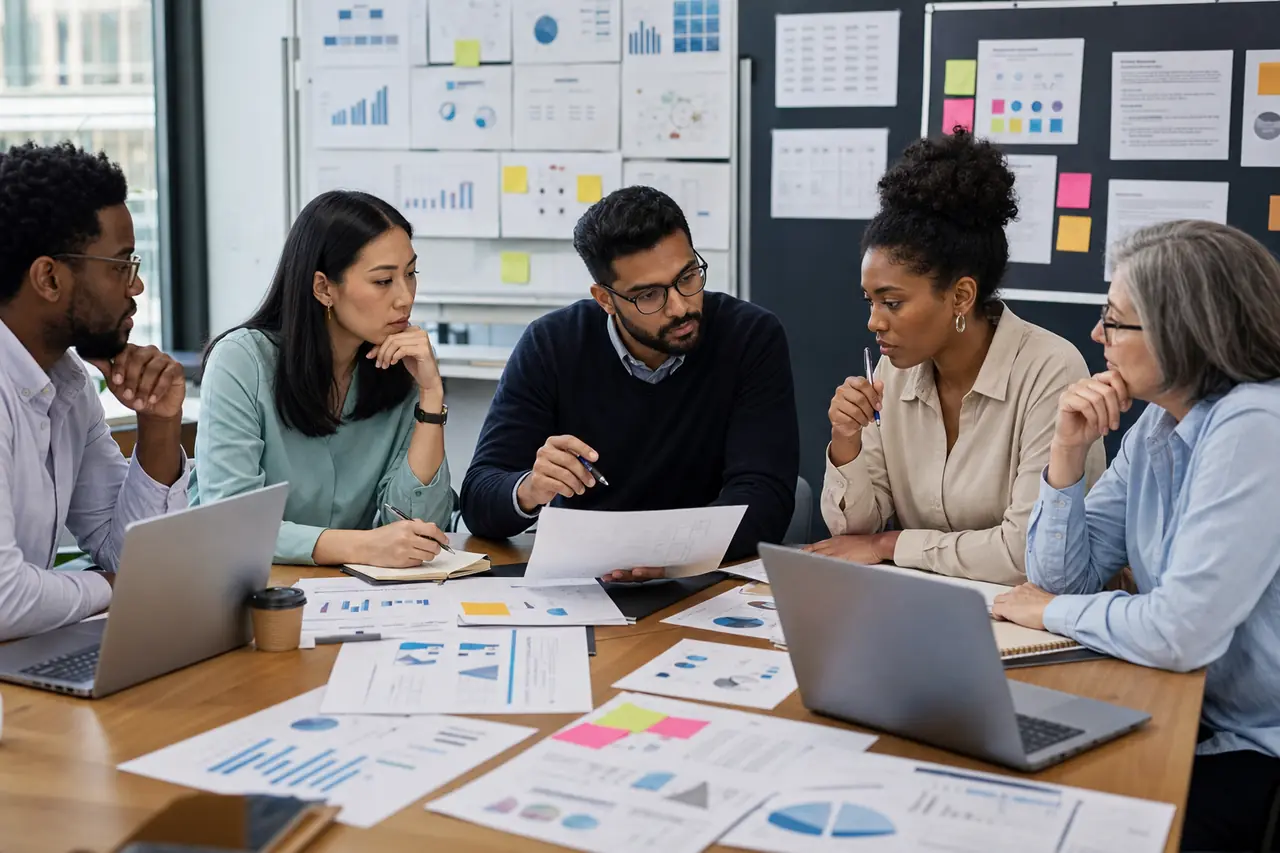 A technical review meeting focused on AI fairness, governance, and model accountability