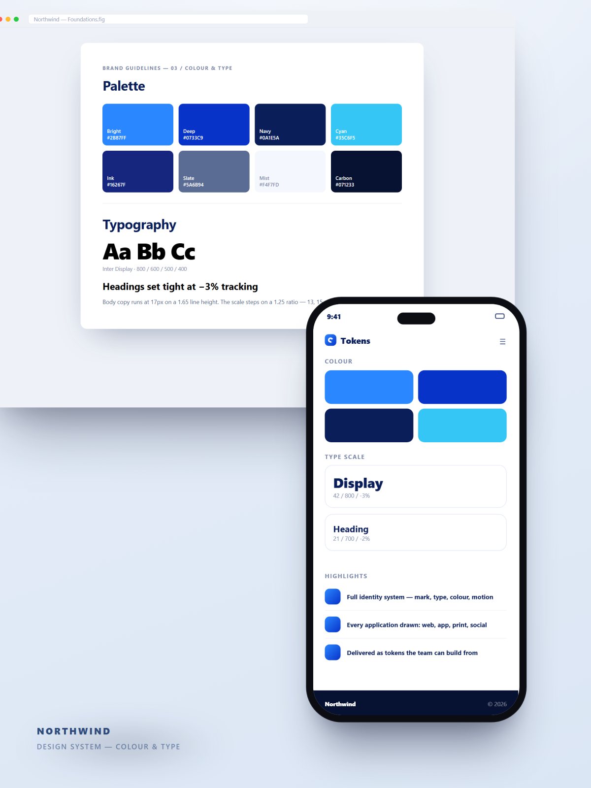 Brand guidelines — colour palette and typography