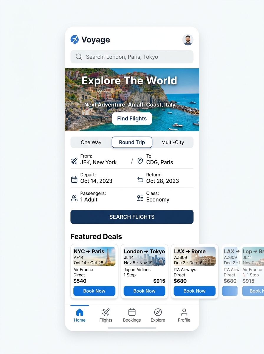 Custom Travel Engine UI